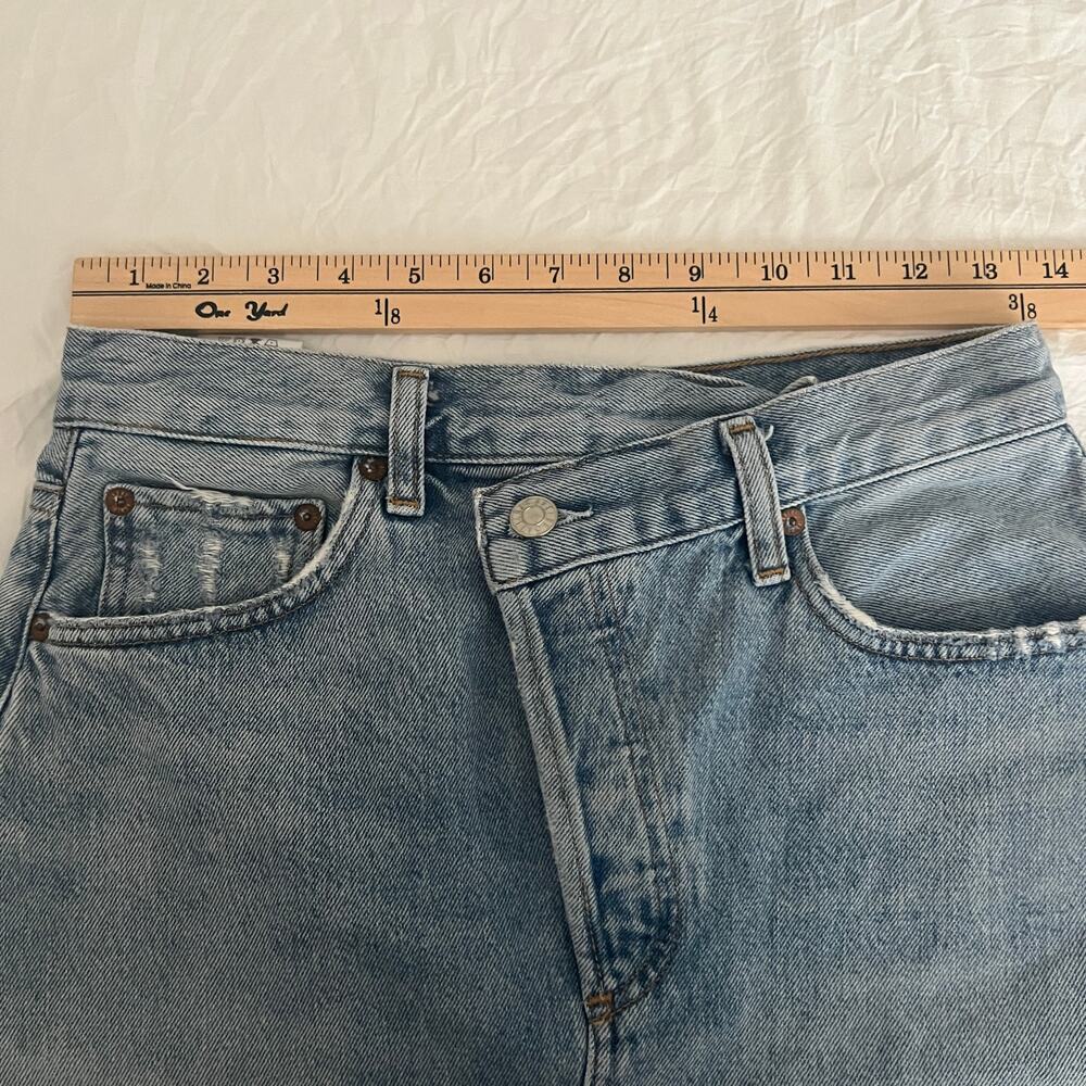 Agolde Criss Cross Denim Mini Skirt Size 25 - Picture 14 of 16